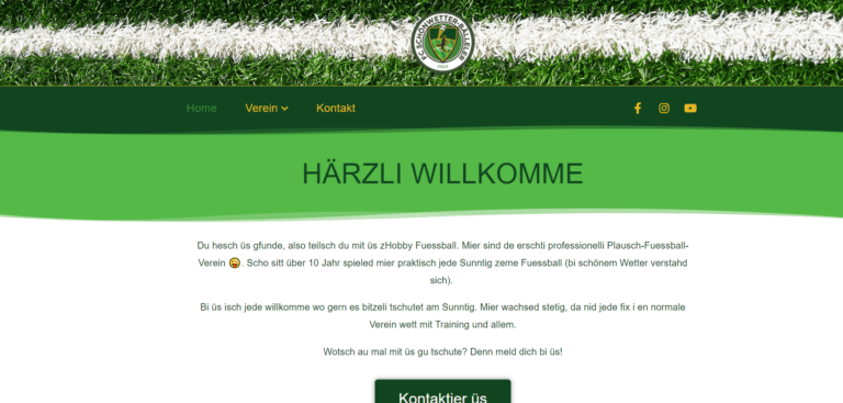 Homepage des FC Schönwetter-Bälleler